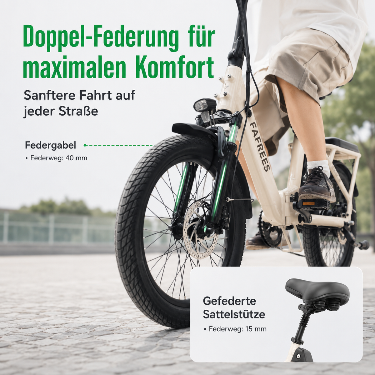 Veliroz F20 Fold Fafrees I Premium Klapp-E-Bike mit 95km